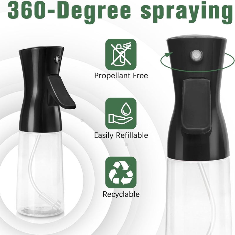 Fun Gift Spray Bottle For Hair,Continuous Water Mister for Hairstyling, Salons, Cleaning, Plants,Essential Oil Scents,Ultra Fine Mist Sprayer,6.8 OZ /200 ML-Black - Image 3